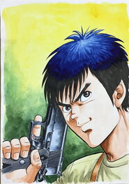 Kyoji Ogata - Kyoji Ogata manga cover "El Malo Detective: El Papá Noel Temprano - Planche originale
