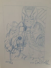 Stewart Kenneth Moore - Judge Dredd Prelim - Planche originale