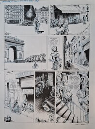 Laurent Verron - Planche orginale par Laurent Verron- Mademoiselle J, Jusqu'au bout du monde, planche 7 - Planche originale