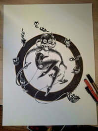 Ood Serrière - Jump Catwoman - Illustration originale
