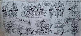 René Pellos - Course cycliste mixte - Comic Strip