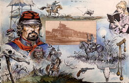 César Spadari - Comandante Prado cover for Frontera Magazine - Planche originale