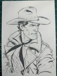 Giulio De Vita - Tex portrait - Illustration originale