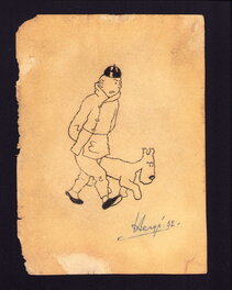 Hergé - Tintin Le Lotus Bleu - Original Illustration