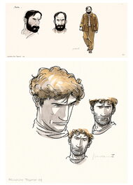 Patrick Jusseaume - Etudes de personnages de Tramp - Original Illustration