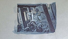 Patrick Jusseaume - Illustration pour la série Tramp - Illustration originale