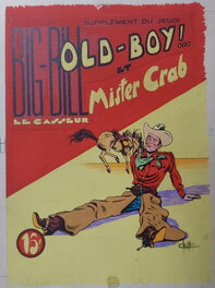 Chott - Chott Pierre Mouchot OLD-BOY 5 Tex WILLER Cover Western, Couverture Originale Couleur Directe Gouache 1951 Rare - Original Cover