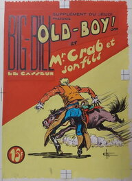 Chott - Chott Pierre Mouchot OLD-BOY 9 Tex WILLER Cover Western, Couverture Originale Couleur Directe Gouache 1951 Rare - Original Cover