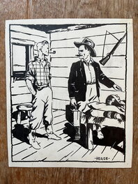 Hergé - Le triomphé de l'aigle rouge - Illustration originale