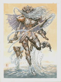 Dan Ianos - Nymphe Aquatique - Original Illustration