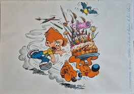 Laurent Verron - Journal de Spirou n°3511, 75 ans Roba - Couverture originale