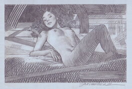 Andréi Arinouchkine - Laprincesse du rêve, version crayonnée - Illustration originale