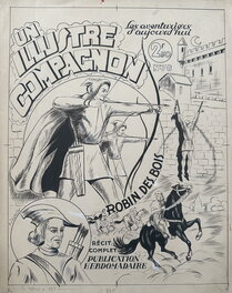 André Jourcin - Couverture "Les Aventuriers d'aujourd'hui", 1942 - Couverture originale