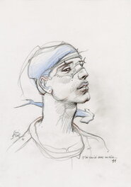 Enki Bilal - Enki BILAL – Dessin original – J’ai croisé dans un rêve… 11 - Illustration originale