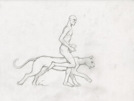 Enki Bilal - Enki BILAL – GRAPHITE IN PROGRESS 3 – Dessin original 39 - Illustration originale