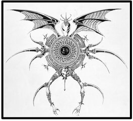 Philippe Druillet - Philippe DRUILLET – Urm le fou – Dessins originaux pour les pages de garde n°1 et n°3 – Ref 173 et 174 - Original Illustration