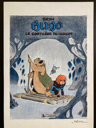 Bédu - Hugo "Le sortilège du haricot" Illustration originale pour le projet de couverture non retenue du tome 1 - Couverture originale