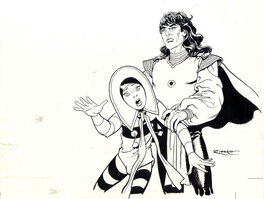 Julio Ribera - Original Cover. Le vagabond des Limbes 18. Les contrebandiers du futur - Couverture originale