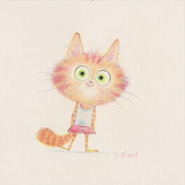 Wiebke Rauers - Chat en vacances - Illustration originale
