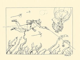 Olivier Roman - Attaque végétale - Illustration originale