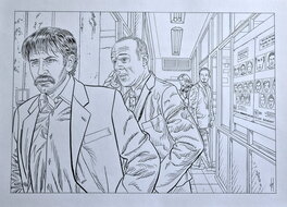 Tiburcio De La Llave - Inspecteur Jaunes - Original Illustration