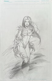 Keu Cha - Witchblade pin up - Illustration originale