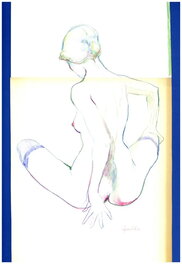 Leone Frollo - Pin Up back drawn - Illustration originale