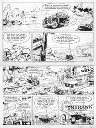Greg - 1961 - Rock Derby : l’Or des Navajos - Planche originale