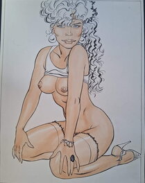 Malik - Sexy pinup - Illustration originale