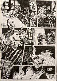 Percy Ochoa - On The Roof of Paris “ The Phantom “ - Planche originale