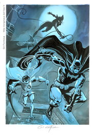 Gil Formosa - Batman, Robin, Catwoman - Original Illustration
