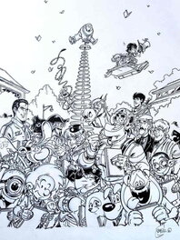 Stédo - Affiche du festival BD de Spa 2026 - Planche originale