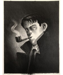 François Ravard - Portrait Nestor Burma - Illustration originale