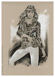 Gil Formosa - Lady X -Glock - Original Illustration