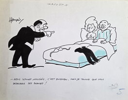 René Hanau - Méfiez-vous toujours de vos associés ! - Illustration originale
