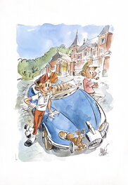 Charel Cambré - Charel Cambre Spirou et Fantasio - Illustration originale