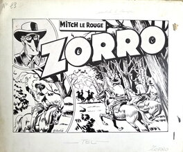 André Oulié - Supplément de Zorro (Collection) n° 23- Mitch le Rouge - Couverture originale