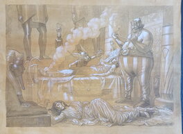 Dan Ianos - Dan Ianos -  La mort de Cleopatre - Illustration originale