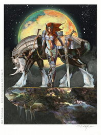 Gil Formosa - Red Sonja - Licorn - Original Illustration