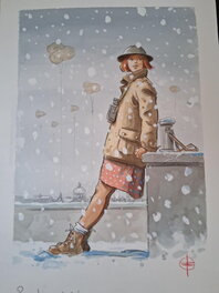 Stéphan Agosto - War girl - Illustration originale