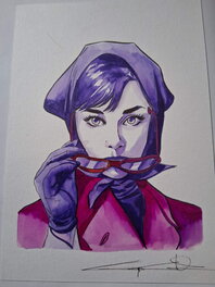 Guiseppe Candita - Audrey Hepburn - Illustration originale