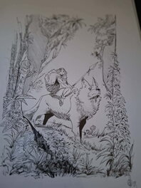 Djet - Myazaki hommage - Illustration originale