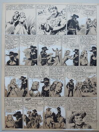 Galep - Galep Aurelio Galleppini & Rémy Big Bill Le Casseur Planche Originale 5 BB 70 ,Encre Gouache Atelier Chott 1952 - Planche originale
