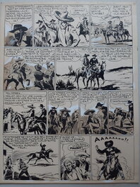 Galep - Galep Aurelio Galleppini & Rémy Big Bill Le Casseur Planche Originale 6 BB 70 ,Encre Gouache Atelier Chott 1952 - Planche originale