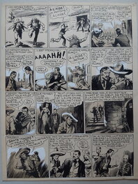 Galep - Galep Aurelio Galleppini & Rémy Big Bill Le Casseur Planche Originale 7 BB 70 ,Encre Gouache Atelier Chott 1952 - Planche originale