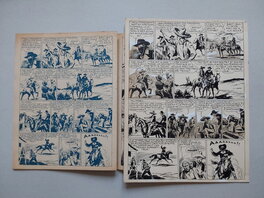 La Page 6 telle que Publiée (en Bleue) dans le RC Récit Complet du BB 70 ( Bd qui ne sera pas Jointe a L'achat de cette planche originale ..., c'est pour montrer sa Publication d'époque ! ) .