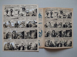 La Page 7 telle que Publiée (en Noir) dans le RC Récit Complet du BB 70 ( Bd qui ne sera pas Jointe a L'achat de cette planche originale ..., c'est pour montrer sa Publication d'époque ! ) .