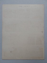 Le verso de la Planche Originale 2 du BB 70 par Galep et Rémy , avec annotation au crayon