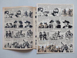 La Page 2 telle que Publiée (en Noir) dans le RC Récit Complet du BB 70 ( Bd qui ne sera pas Jointe a L'achat de cette planche originale ..., c'est pour montrer sa Publication d'époque ! ) .