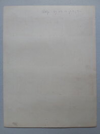 Le verso de la Planche Originale 3 du BB 70 par Galep et Rémy , avec annotation au crayon